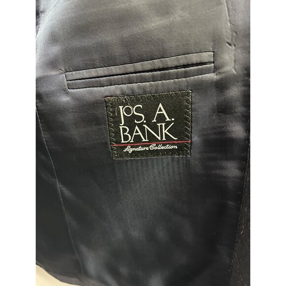 Jos. A. Bank Signature Collection Mens 2-Piece Suit 42R 100% Wool Navy Pinstripe - Picture 8 of 12